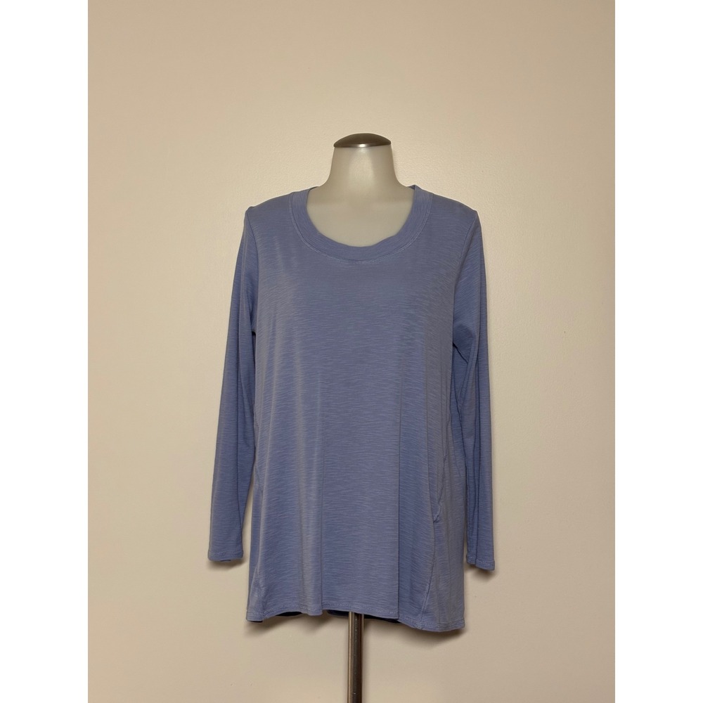J. Jill Pima Scoop Neck Elliptical Tunic Womens Medium Lavender New w/ out tag